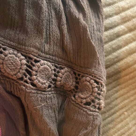 3 FOR $20 Zoe & Rose Green Boho Peasant Shirt Size Large - Picture 7 of 10